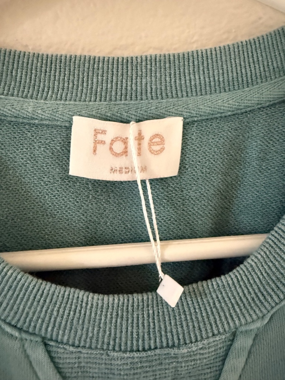 FATE Bubble sleeve top Teal M - Picture 5 of 7